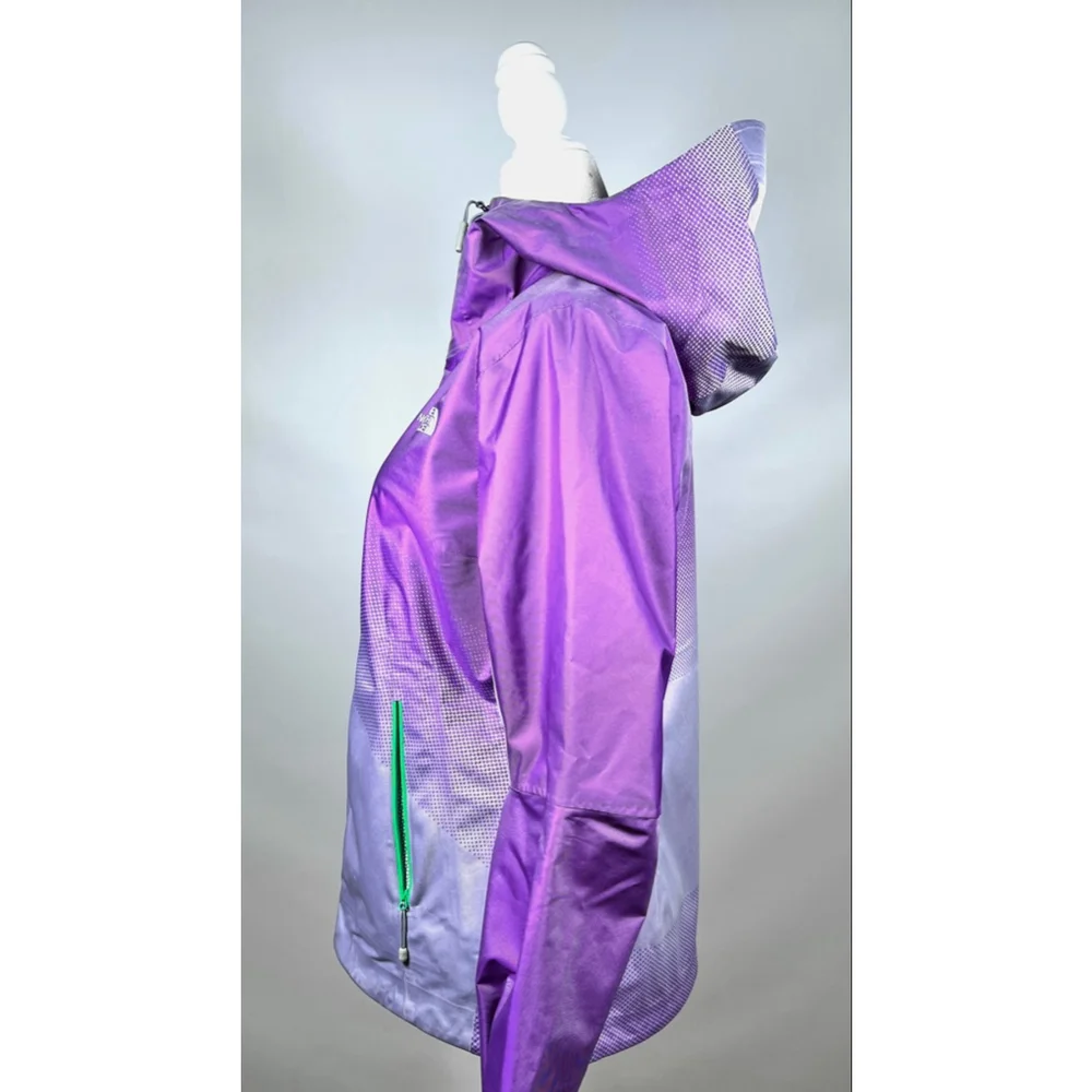 The North Face Womsns Jacket Purple White Gradient HyVent 2.5L Jacket S/P - Picture 5 of 11